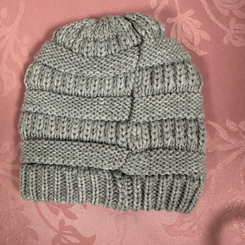KeaBabies Kids Cable Knit Beanie Set Pink Gray Winter Ribbed Hat 2 Pack